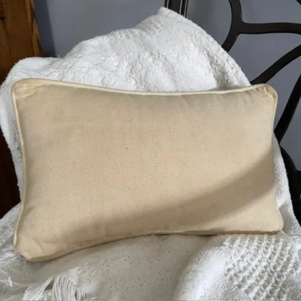 Secret Pal Friendship Tapestry Lumbar Pillow Cottagecore Accent Gift Farmhouse